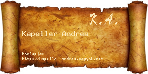 Kapeller Andrea névjegykártya
